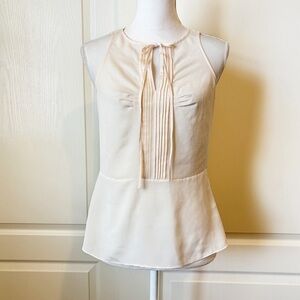 Banana Republic Sleeveless Peplum Ivory Shell Top Woman’s 4P